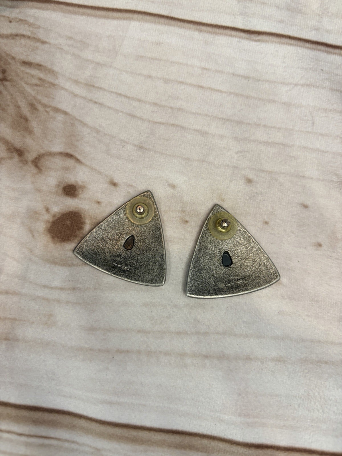 Vintage 1980s Large Triangle Statement Earrings T… - image 3