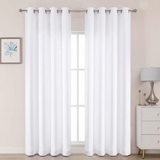 White Curtains 84 Inches Long 2 Panels for Bedroom Living Room, Thick Privacy...