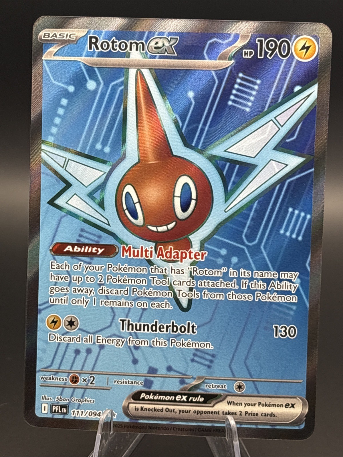 Rotom Ex Pokemon TCG 111/094 Full Art Ultra Rare Phantasmal Flames