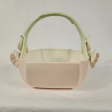 Fritz & Floyd FF Vintage Ceramic Pottery Orchid Spring Basket