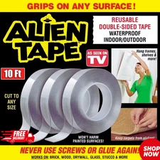 Alien Tape Nano Tape Stick Nano Tape Locks Anything Without Screw Reusable Tape