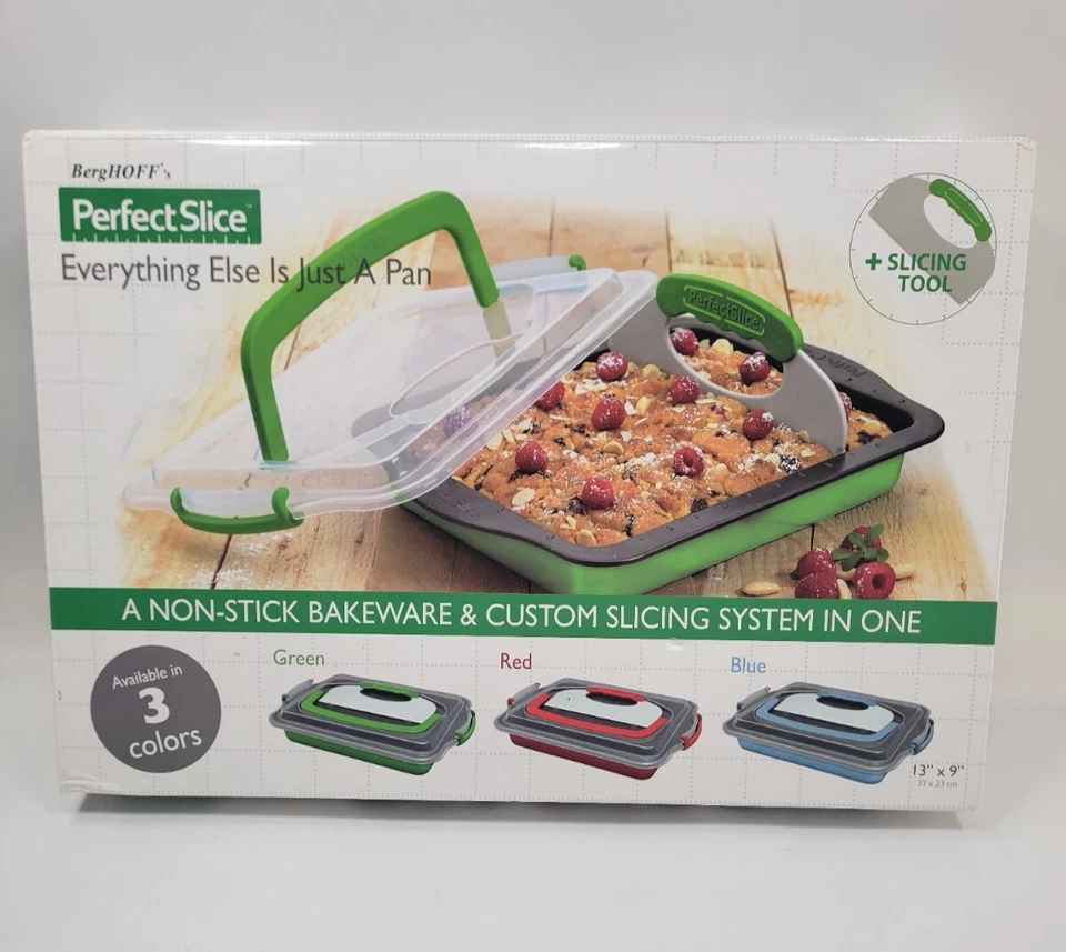 BergHOFF Perfect Slice 13x9 英寸不粘烤盘带切片工具 – 二手 — 第 2/4 张图片
