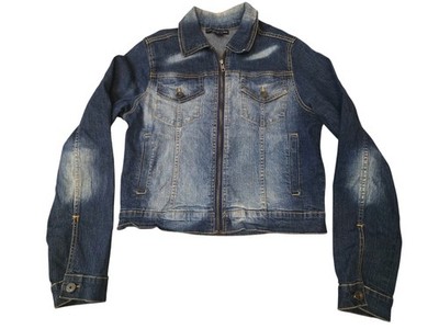 VTG Le Jean De Marithe Francois Girbaud Denim Jacket Womens M Blue Embroidered 