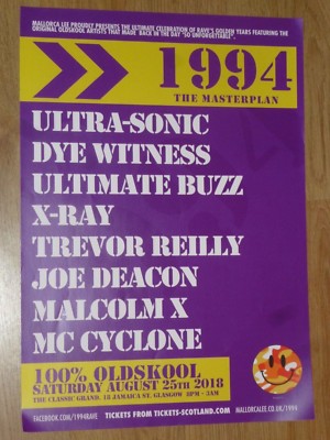 ULTRASONIC Dye Witness Ultimate Buzz Glasgow 2018 memorabilia Concert gig poster