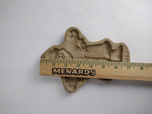 Brown Bag Christmas Cookie Art Mold Santa Claus with Stars St. Nicholas 1992 - Picture 3 of 4