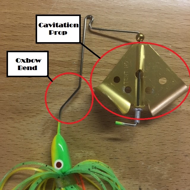 Lure Authority Gold Prop BuzzBait with Oxbow Bend Set - Image 2