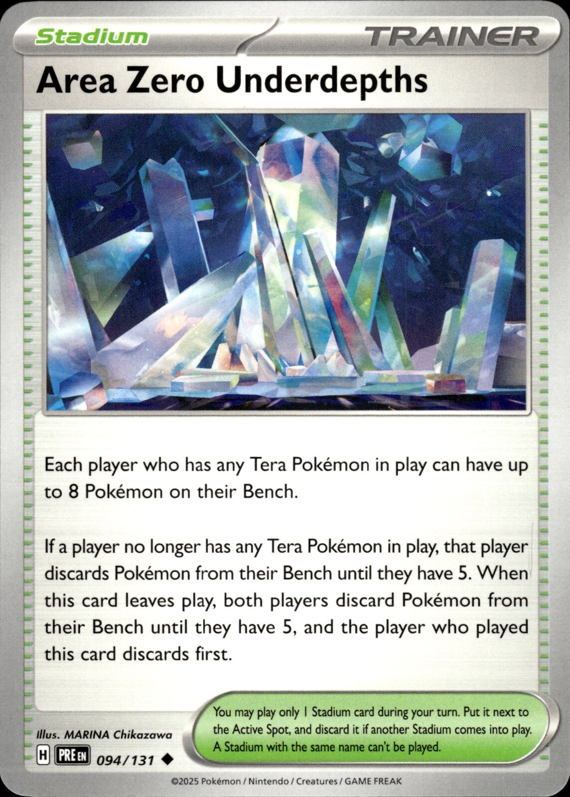 Area Zero Underdepths - Prismatic Evolutions 094/131 - MINT - Pokemon