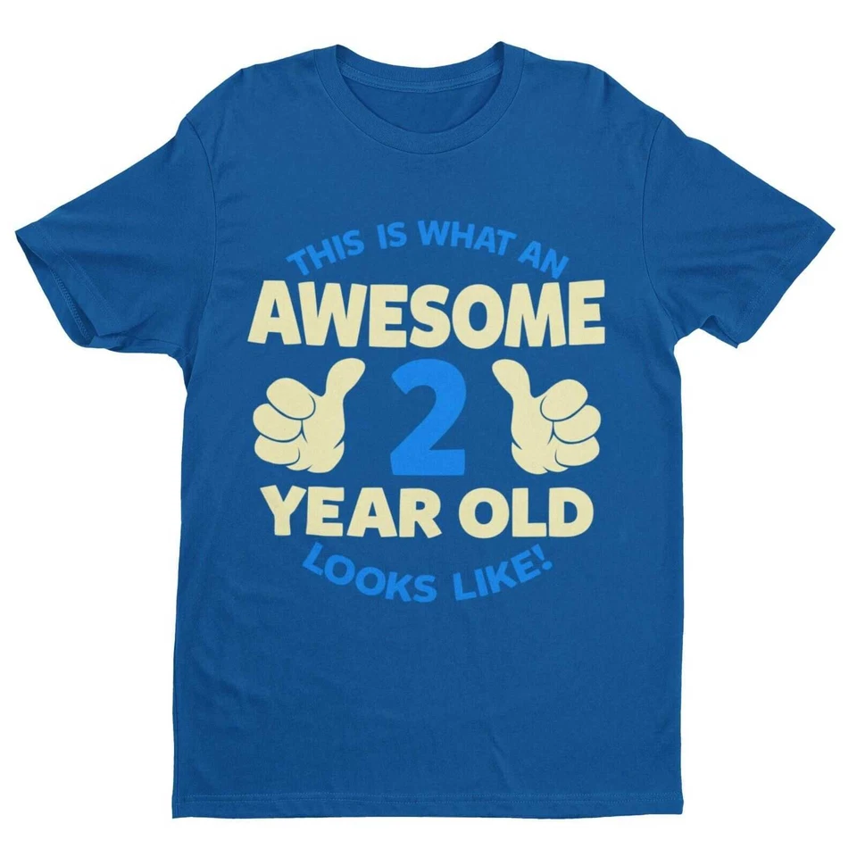Boys 2nd Birthday T Shirt This Is What An Awesome 2 Year Old looks Like Gift - Image 3 of 4