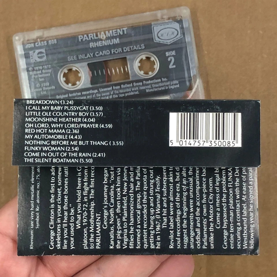 ПАРЛАМЕНТ FUNKADELIC кассетная лента фанк соул RHENIUM OSMIUM и ранние синглы - Изображение 4 из 4