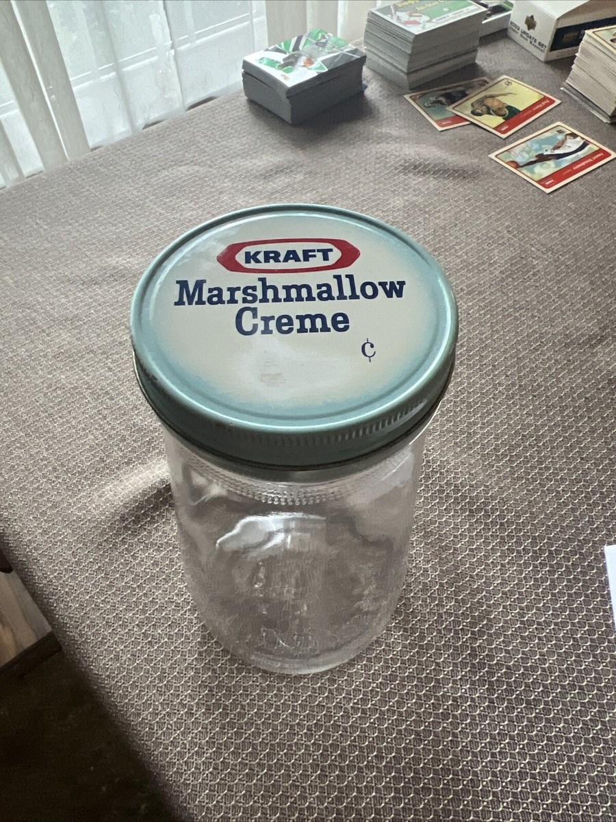 USA VINTAGE marshmallow 瓶蓋 Vintage 1970's Glass Jar Kraft Marshmallow Creme Metal Lid | eBay