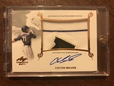 2017 Leaf Trinity Colton Welker Jumbo Patch Auto Rockies SP