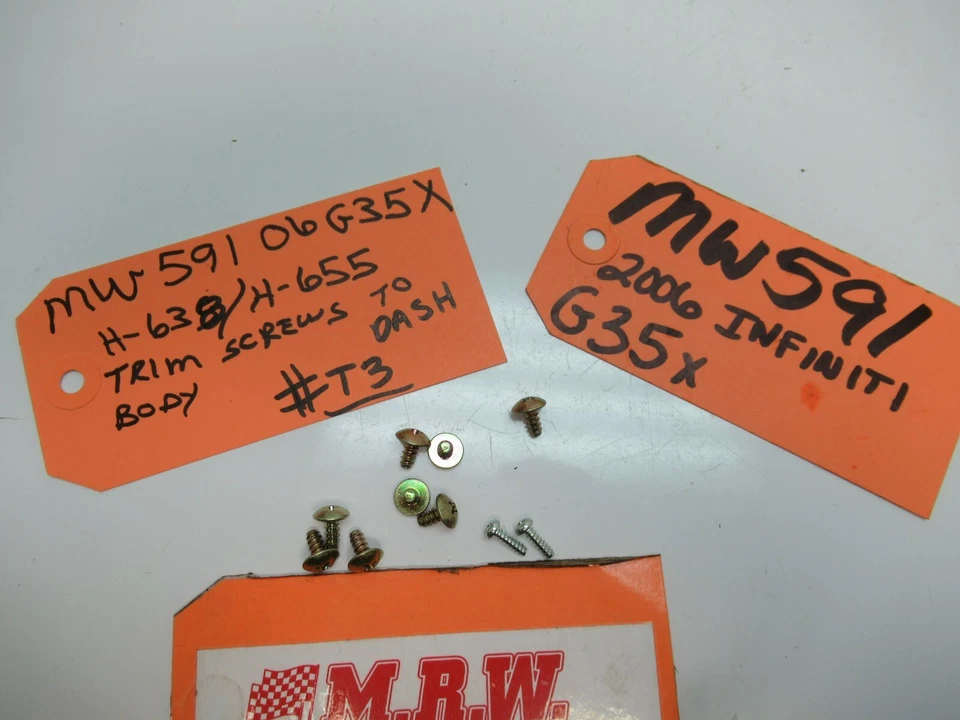 SCREWS BOLTS for RADIO TEMPERATURE CONTROL UNIT FACE PLATE TO CONSOLE 05-07 G35 - Image 2 of 2