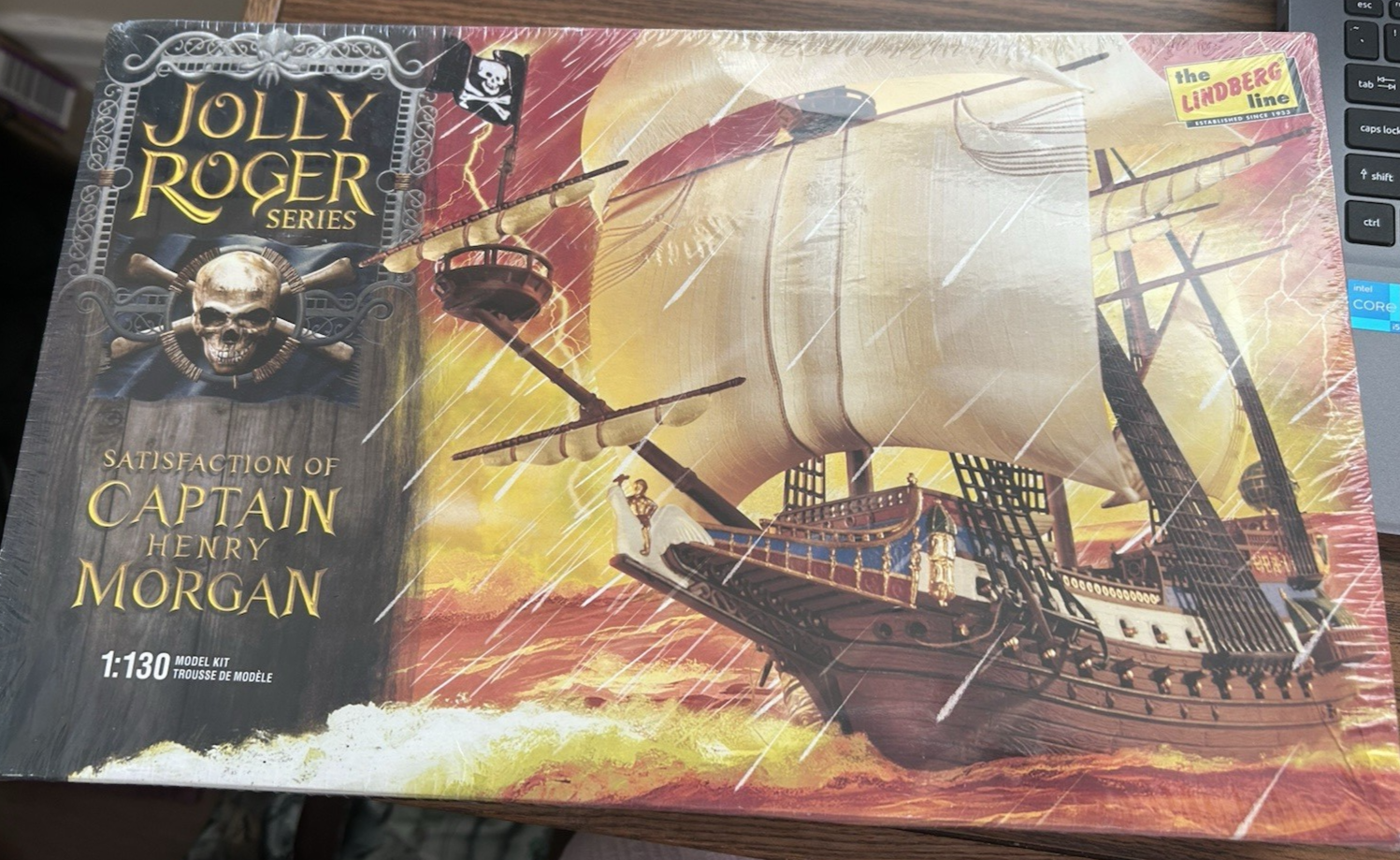 Lindberg Captain Henry Morgan Jolly Roger Pirate Ship Model Kit HL219/12  