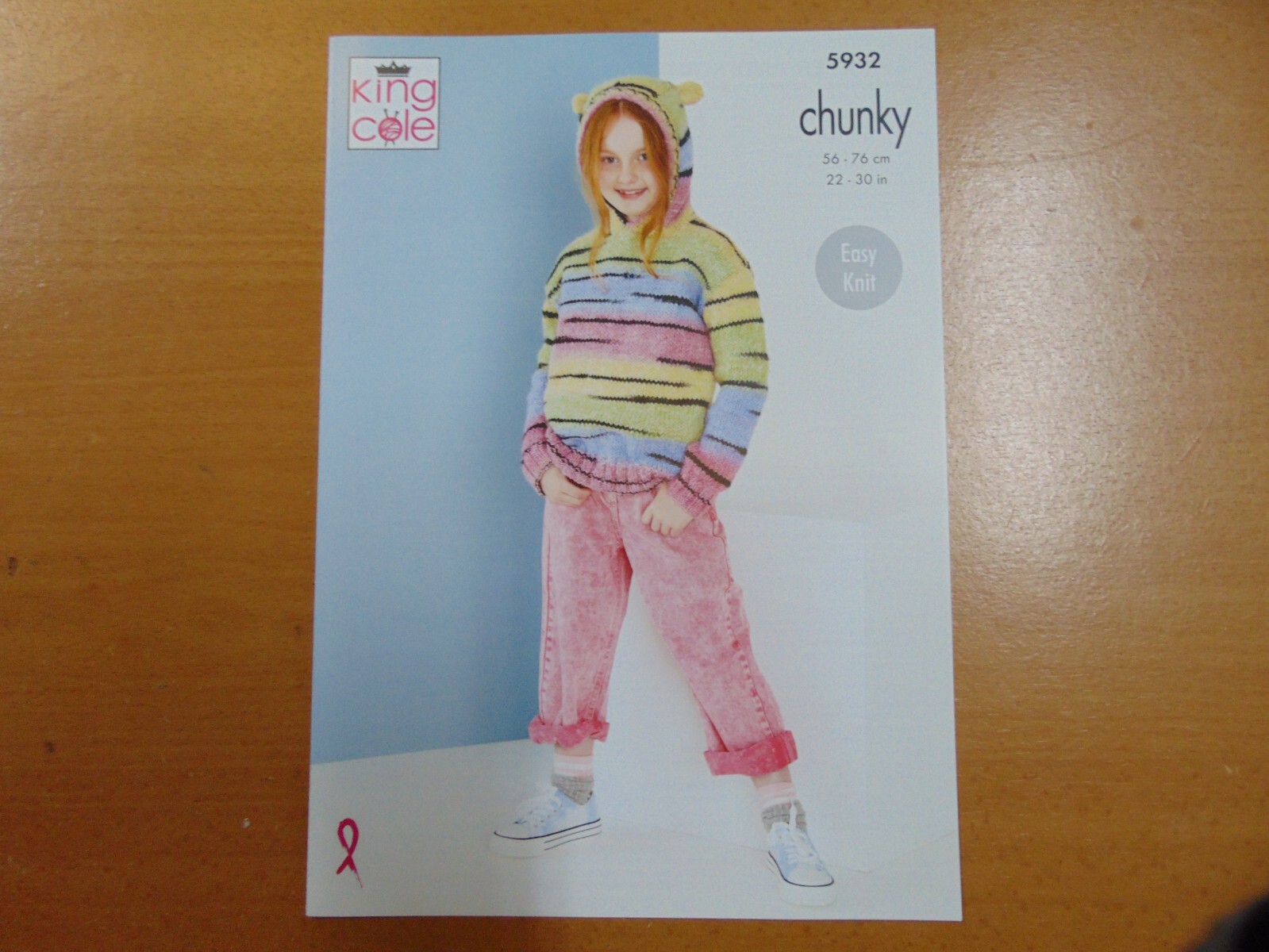 KING COLE Chunky Knitting Pattern 5932 Girls' Sweater & Hoodie Easy Knit