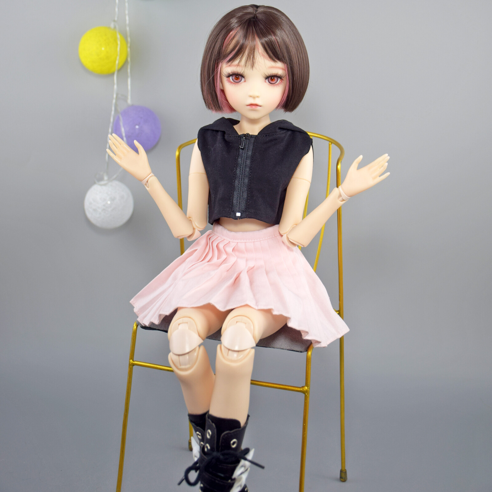 Yutotue 60cm Girl Doll with Removable Clothes Shoes Short Wig Cute BJD Doll Toy