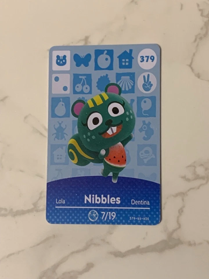 MARKENLOS Animal Crossing New Horizons Nibbles NFC Karte