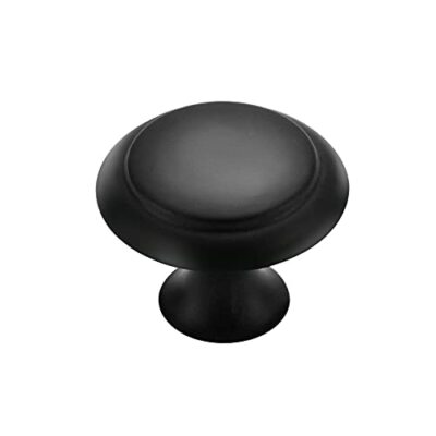 10 Pack Matte Black Round Cabinet Knobs for Dresser Drawers Wardrobe Door Knobs