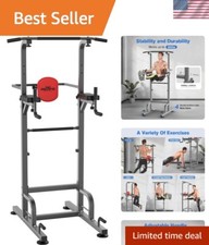 Power Tower Pull Up Bar Stazione Allenamento Dip Station per Palestra Casa Forza Tra...