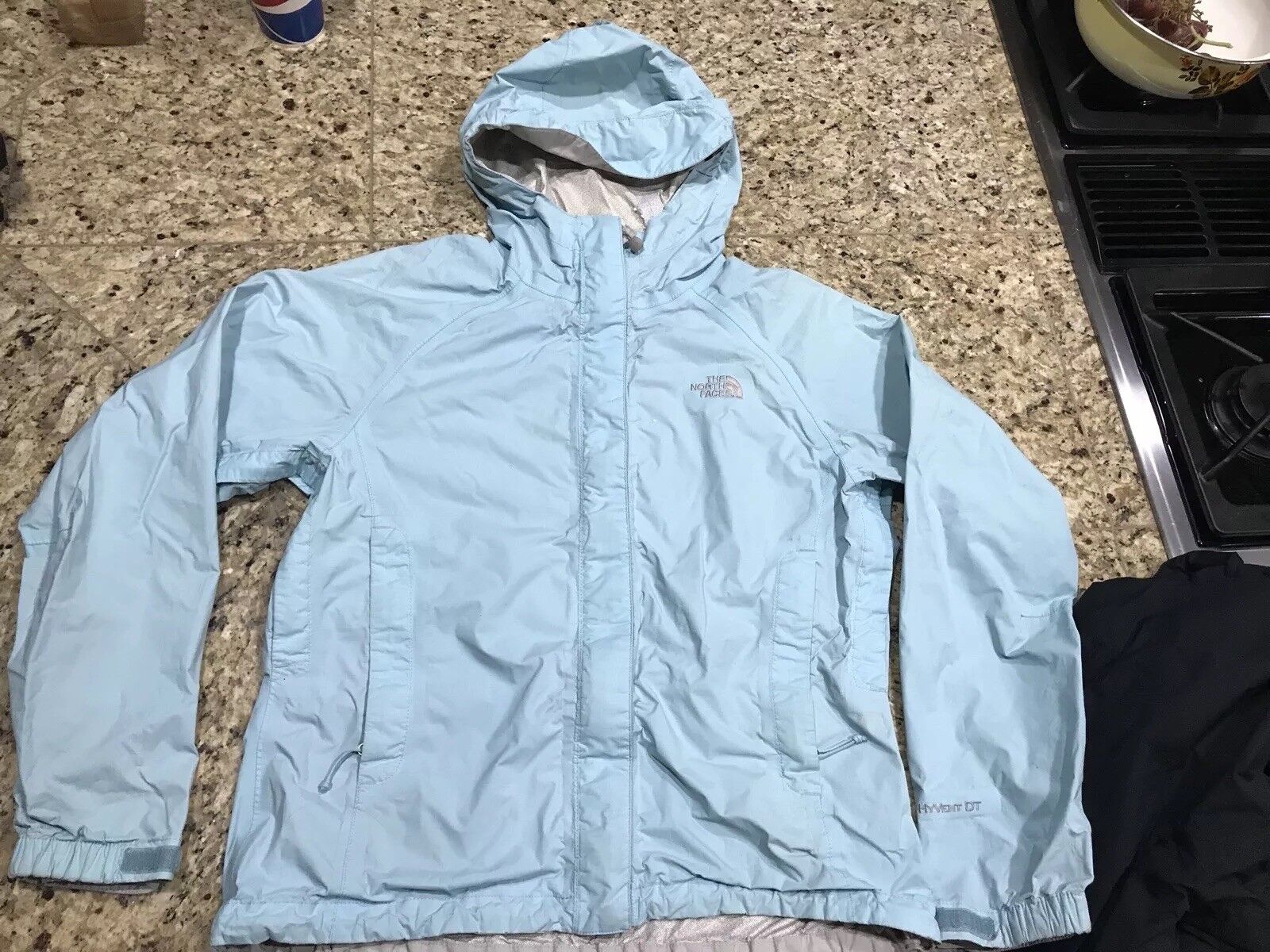 WOMENS NORTH FACE HYVENT TURQUOISE RAIN JACKET L spw – A Second Peek  Boutique