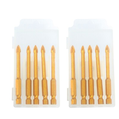 5/10-tlg Glasbohrer Set Fliesenbohrer Keramikbohrer Bohrer 5-12mm mit Box