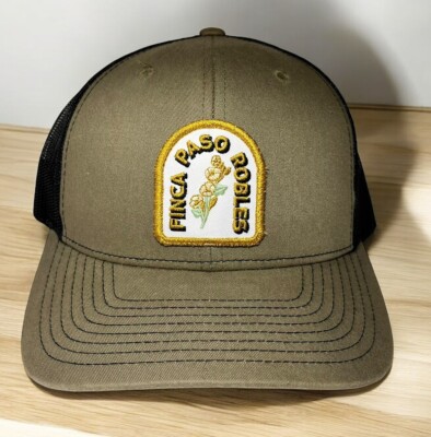 Trucker Hat Olive Black Adjustable Mesh Finca Paso Robles Restaurant