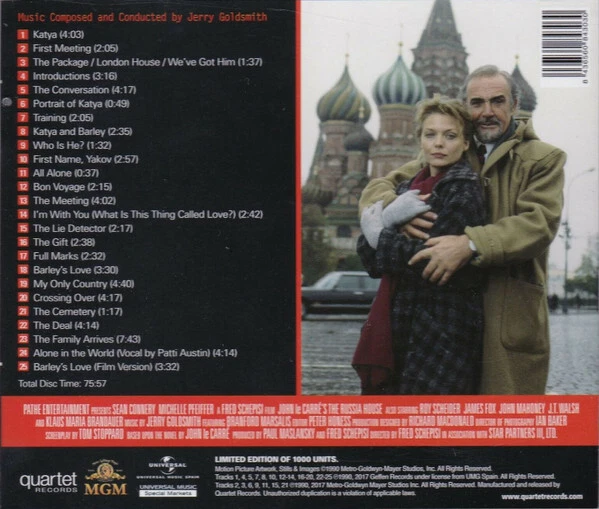 Jerry Goldsmith – The Russia House (1990) Complete Score CD / Newly Remastered! - Bild 2 von 2