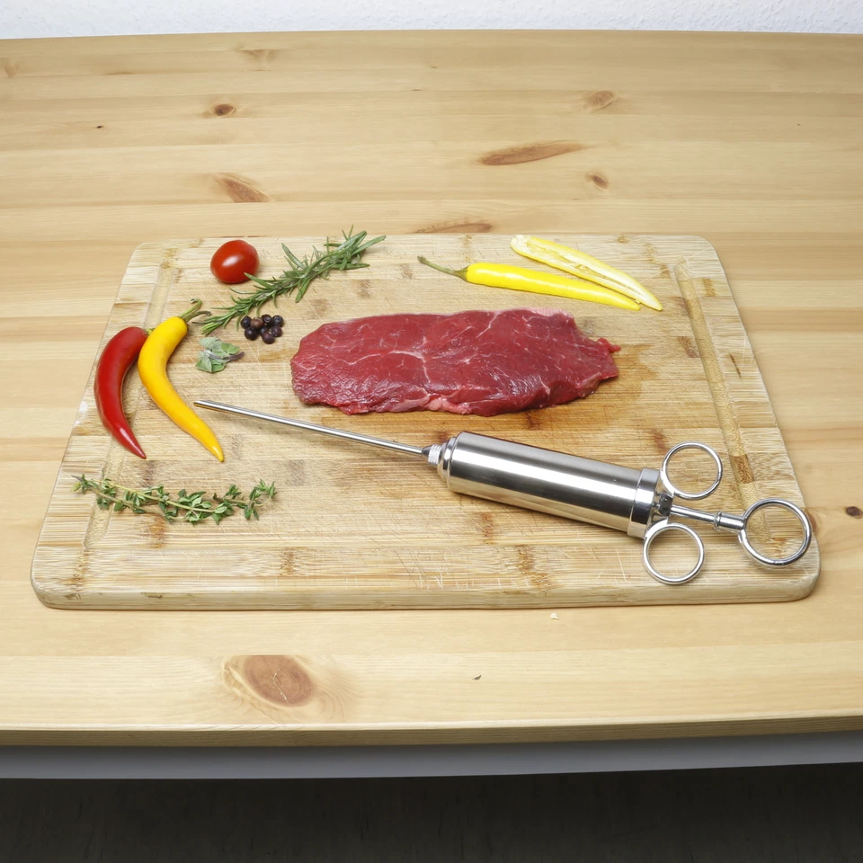 Marinadenspritze Gewürzspritze Bratenspritze Edelstahl mit Skalierung 2 Modelle - Bild 2 von 3
