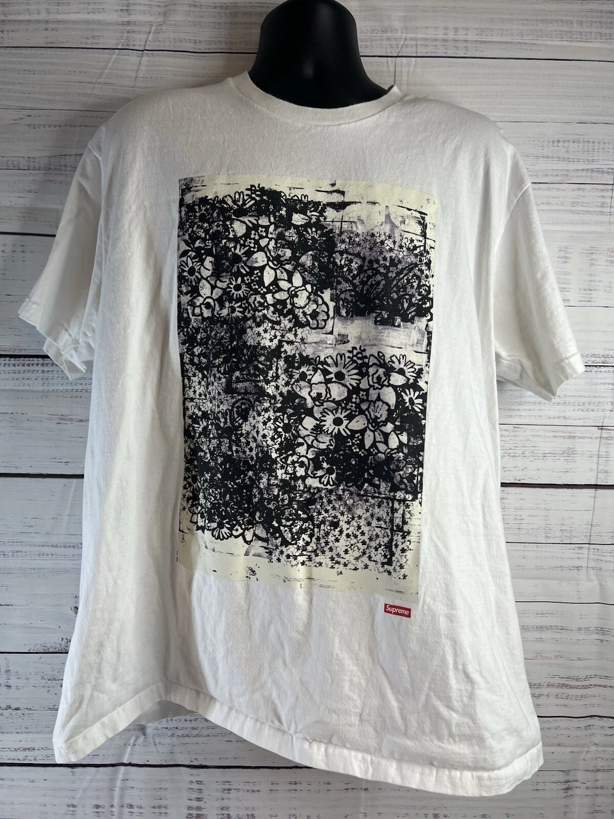 T shirt graphique blanc homme Supreme Christopher laine taille XL