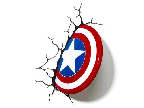 Lámpara Decorativa de Pared Led Marvel Captain Shield 3D Avengers Pared Luz Regalo - Imagen 6 de 6
