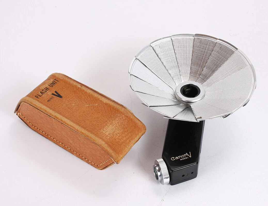 CANON FLASH UNIT MODEL V, WITH CASE, UNTESTED/216930 | eBay