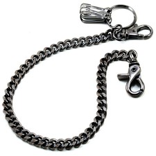 DK Basic Strong Leash Biker Trucker Key Jean Wallet Chain 16" BLACK CS146