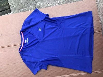 fila sport womens shirt royal blue size m