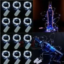 1-24 Pack 20LEDs 6.6ft Battery Operated Mini LED Copper Wire String Fairy Lights