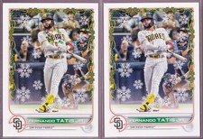 Fernando Tatis Jr Padre 2022 Topps Holiday Christmas Light Necklace & Base HW179