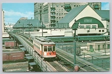 Chrome Postcard Lost Railroads of Chicago No 1 CTA Illinois Central