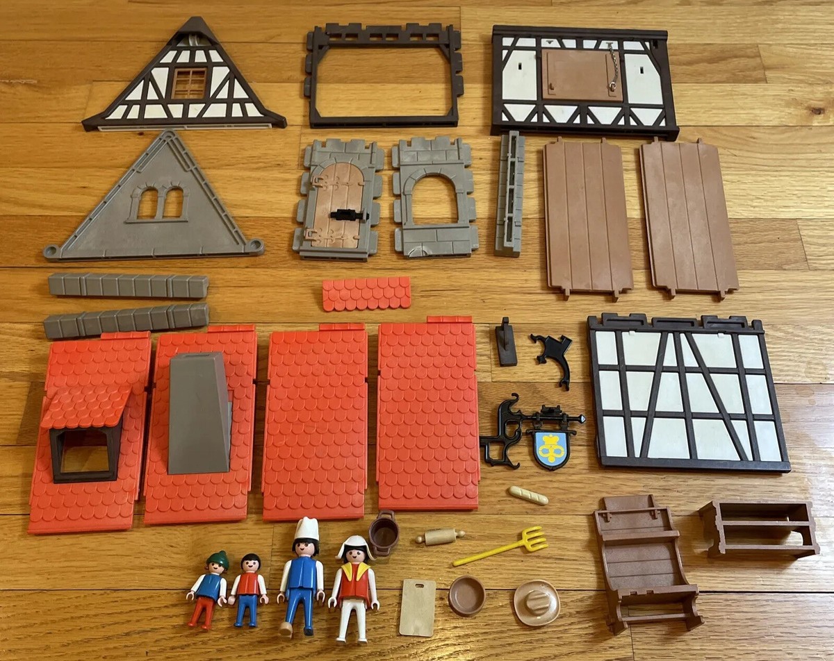 Rare Vintage 1977 Playmobil 3441 Medieval Bakery Parts Lot See