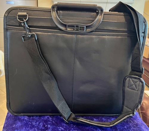 Vintage IBM leather laptop briefcase 17" IBM logo - Picture 2 of 4