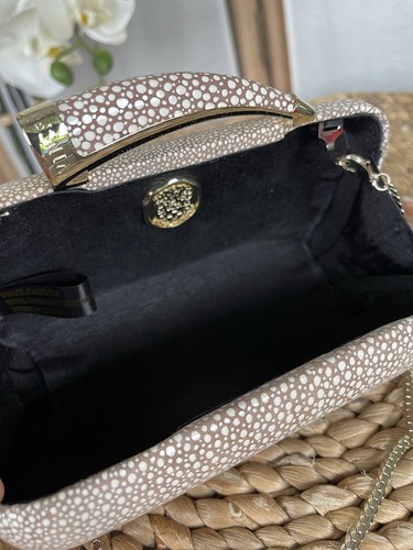 Vince Camuto Echtleder Clutch Tasche Abend Schultertasche - Bild 17 von 19
