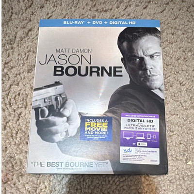 Jason Bourne Blu-ray DVD Digital HD Matt Damon Widescreen Includes Digital Copy