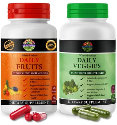Garden OF Health Fruits Veggies Superfood Daily Immune Digest Formula 240 Capsu
