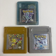 Pokemon Gold Silver Crystal Version Gameboy Color Lot Authentic NEW Battery