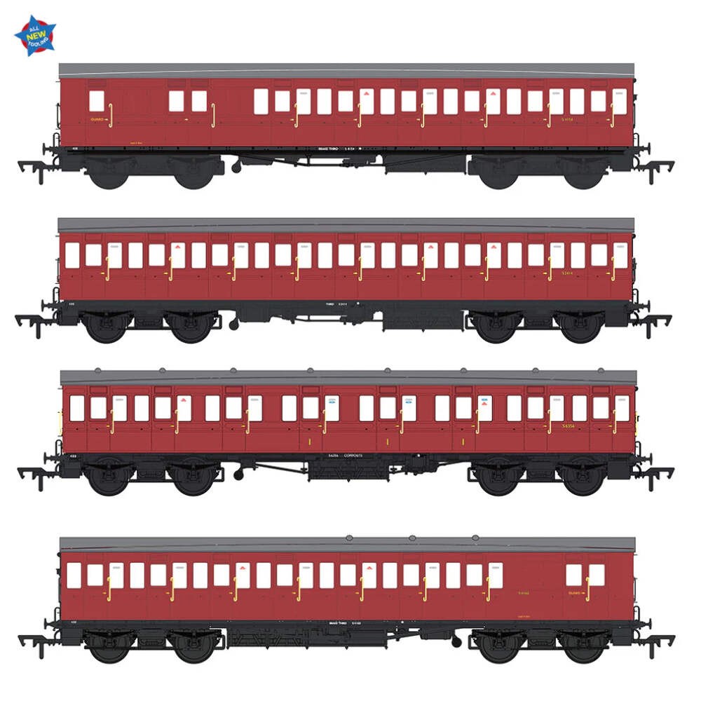 EFE Rail E86023 OO Gauge LBSCR 54ft 'Isle of Wight' 4-Coach Pack BR Crimson