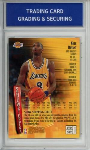 1997-98 TOPPS FINEST #262 KOBE BRYANT TCGS GEM MINT 10 - Picture 2 of 2
