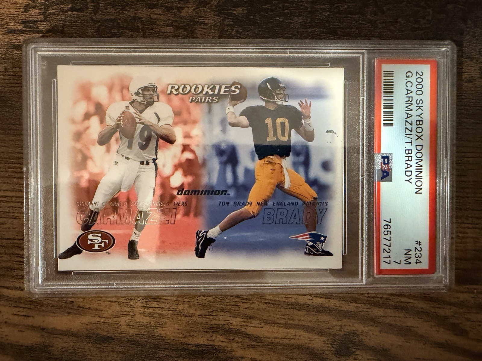 Tom Brady 2000 Skybox Dominion #234 Rookies Pairs Price Guide