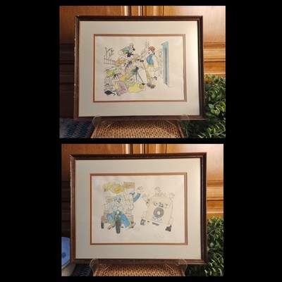 Rare 1960s Comical Watercolor Ink Art MCM Risqué 
