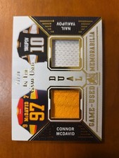 2014-15 Leaf in the Games Usesd Dual  Memorabilia Connor McDavid / Yakupov 23/30