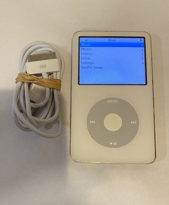 Apple iPod Classic 5th Generation White (30GB) Works Great