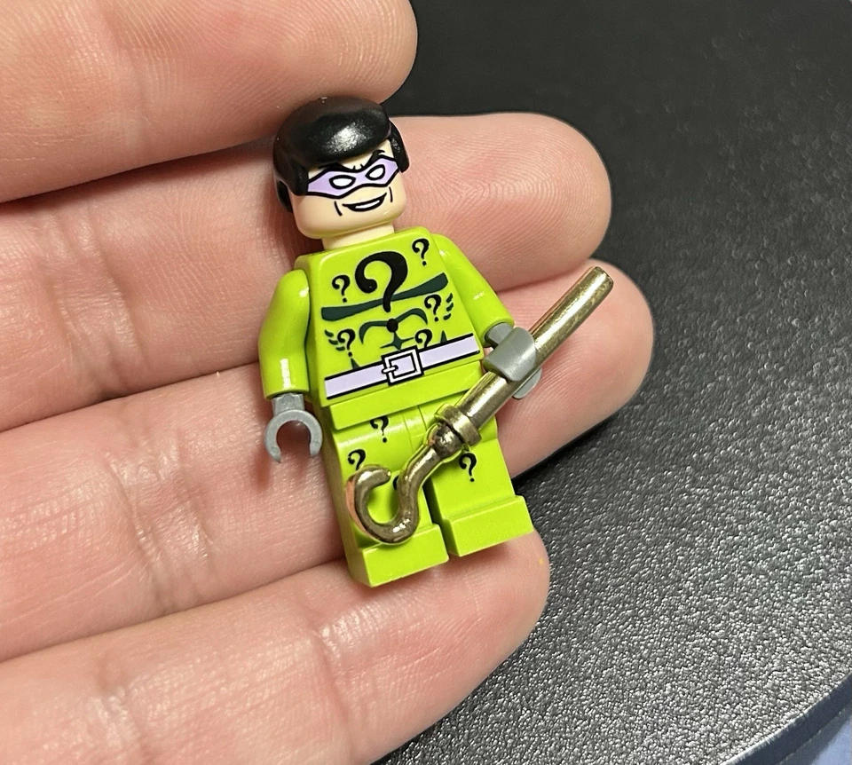 Custom Lego Silver Age Riddler With Metal Cane - Image 1 of 1