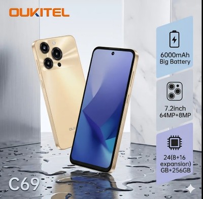 OUKITEL C69 24GB(8+16) Ram + 256GB Octa Core Smartphone 6000mAh