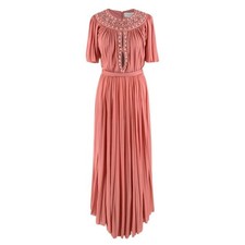 Zuhair Murad Pink Chiffon Embellished Gown
